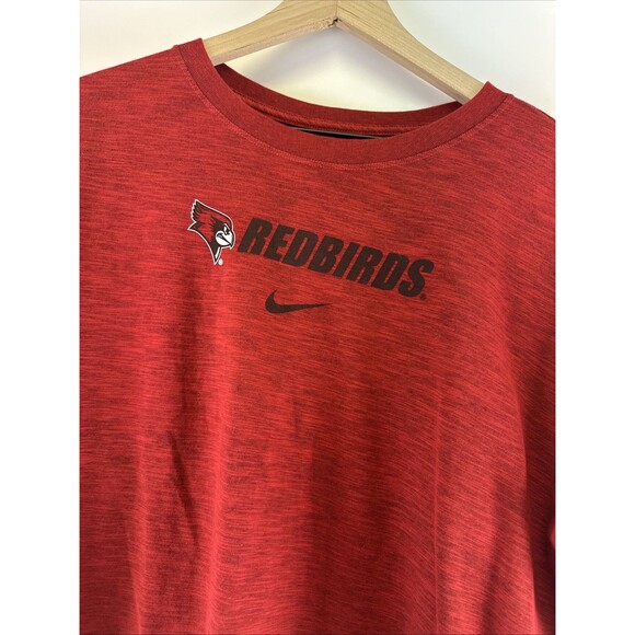 Illinois State University Redbirds Womens T-Shirts Lot Of 2 Cropped Red Large - Picture 3 of 16